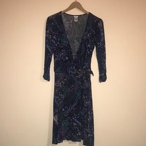 Cache Printed Wrap Dress with Belt🎃